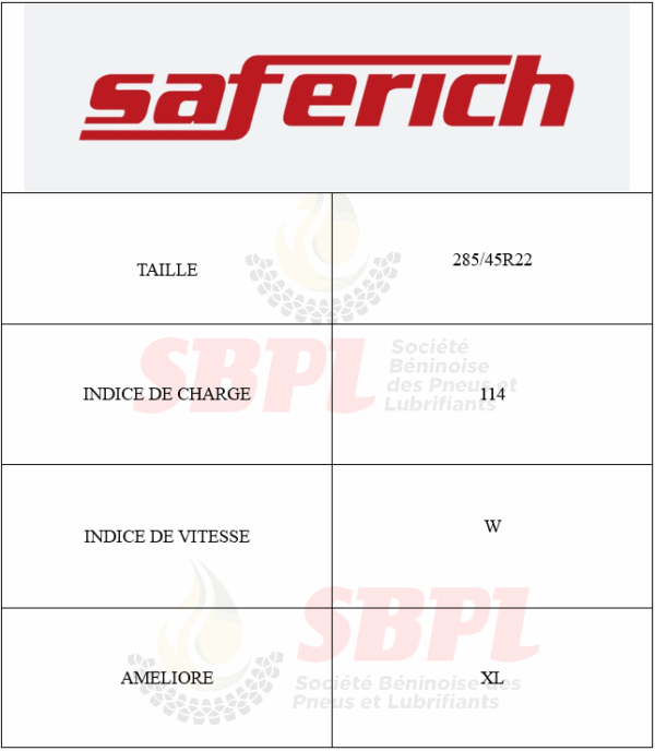 SBPL_SAFERICH/FARROAD/ 285/45R22 FRC88 – Image 3