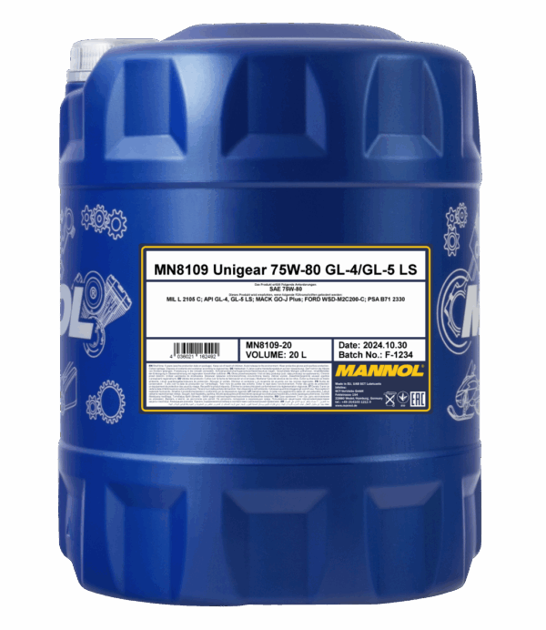 SBPL-MANNOL Unigear 75W-80 GL-4/GL-5 LS – Image 2