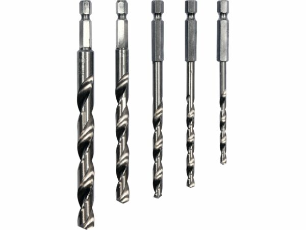SOBEMAT_FORETS À MÉTAUX 5 PIÈCES 4-10MM HSS HEX 1/4" / 21650