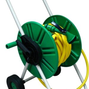 SOBEMAT_Enrouleur de tuyau et chariot pour tuyau d'arrosage de 20 m (arroseur de tuyau de 20 m, buse de connecteur)