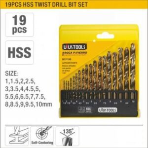 SOBEMAT_Ensemble de 19 forets hélicoïdaux UYUS HSS (1-10mm)