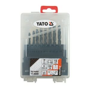SOBEMAT_Coffret de 19 forets hélicoïdaux HSS Yato de 1 à 10 mm, YT-4009 / YT-4009