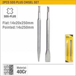 SOBEMAT_Jeu de 2 burins UYUS SDS-PLUS  acier 40Cr