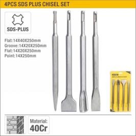 SOBEMAT_Jeu de 4 burins UYUS SDS-PLUS acier 40Cr