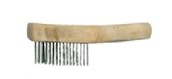 SOBEMAT_Brosse métallique avec manche en bois 4 x 16 rangées YT-06960 / WSK_156