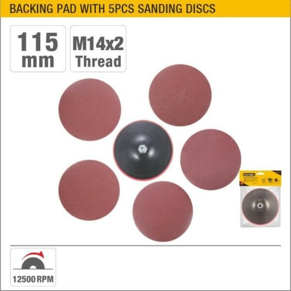 SOBEMAT_Plateau de support avec 5 disques de ponçage UYUS D:115 mm
