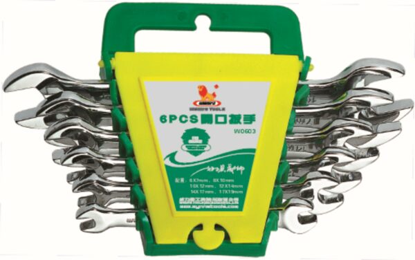 SOBEMAT_Clé à fourche double avec support en plastique 6PC