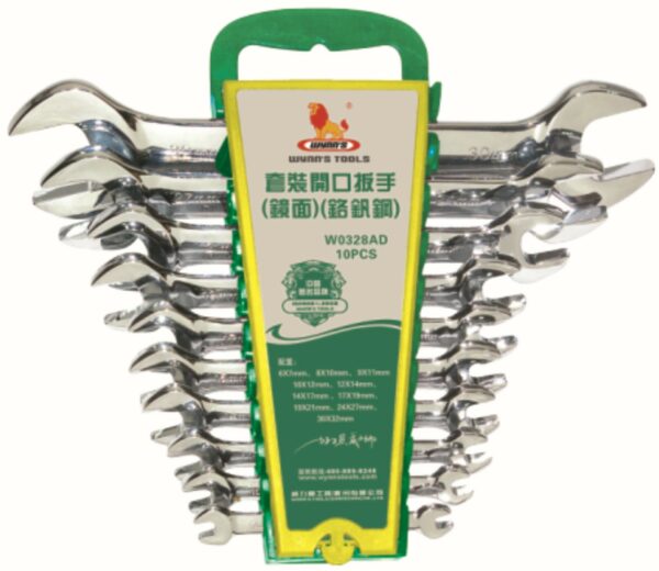 SOBEMAT_Clé à fourche double avec support en plastique 10PC