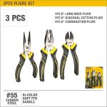 SOBEMAT_Ensemble de 3 pinces (bec long, coupante diagonale, universelle)  UYUS