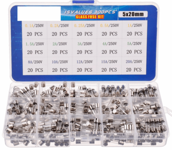 SOBEMAT_ ASSORTIMENT DE FUSIBLES EN VERRE / 300 pcs