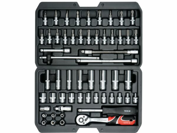 SOBEMAT_JEU DE DOUILLES 1/4" 56 PIÈCES / YT-14501