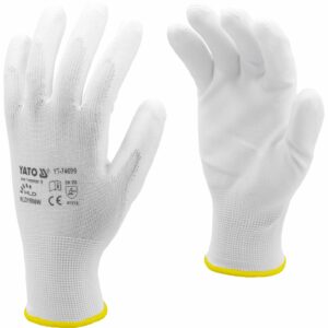 SOBEMAT_GANTS DE TRAVAIL NYLON/PU BLANC S. 9 / YT-74699