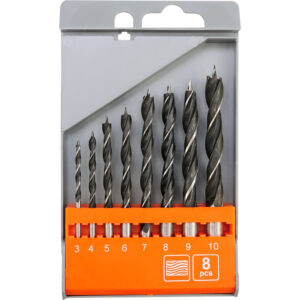 SOBEMAT_ENSEMBLE DE FORETS À BOIS 3-10 MM / 8 PIÈCES, BOÎTIER EN PLASTIQUE / 22381
