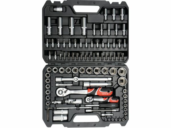 JEU D'OUTILS 100 PIÈCES AVEC TOURNEVIS SANS FIL / YT-12685