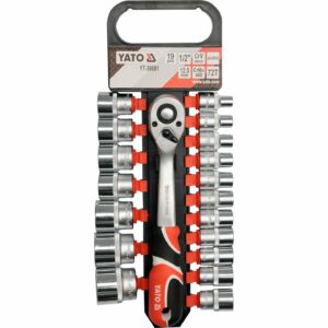 SOBEMAT_JEU DE DOUILLES 1/2" 19 PIÈCES / YT-38681