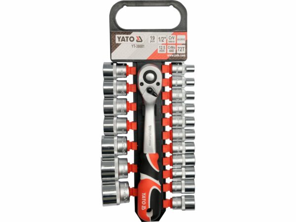 SOBEMAT_JEU DE DOUILLES 1/2" 19 PIÈCES / YT-38681