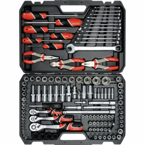 SOBEMAT_JEU DE DOUILLES 1/4", 3/8", 1/2" 129 PIÈCES / YT-38881