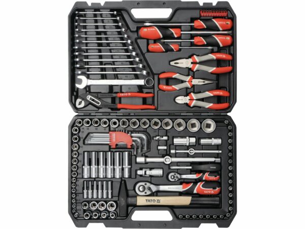 SOBEMAT_JEU DE DOUILLES 1/4", 1/2" 122 PIÈCES YT-38901 / 00003812