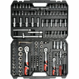 SOBEMAT_JEU DE DOUILLES 1/4", 3/8" et 1/2" 173 PIÈCES YT-38931/ 00003811