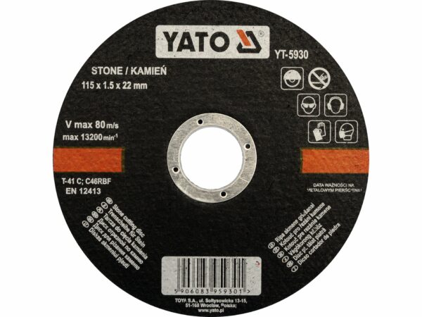 SOBEMAT _DISQUE À COUPER LA PIERRE 115X1,5X22MM / YT-5930